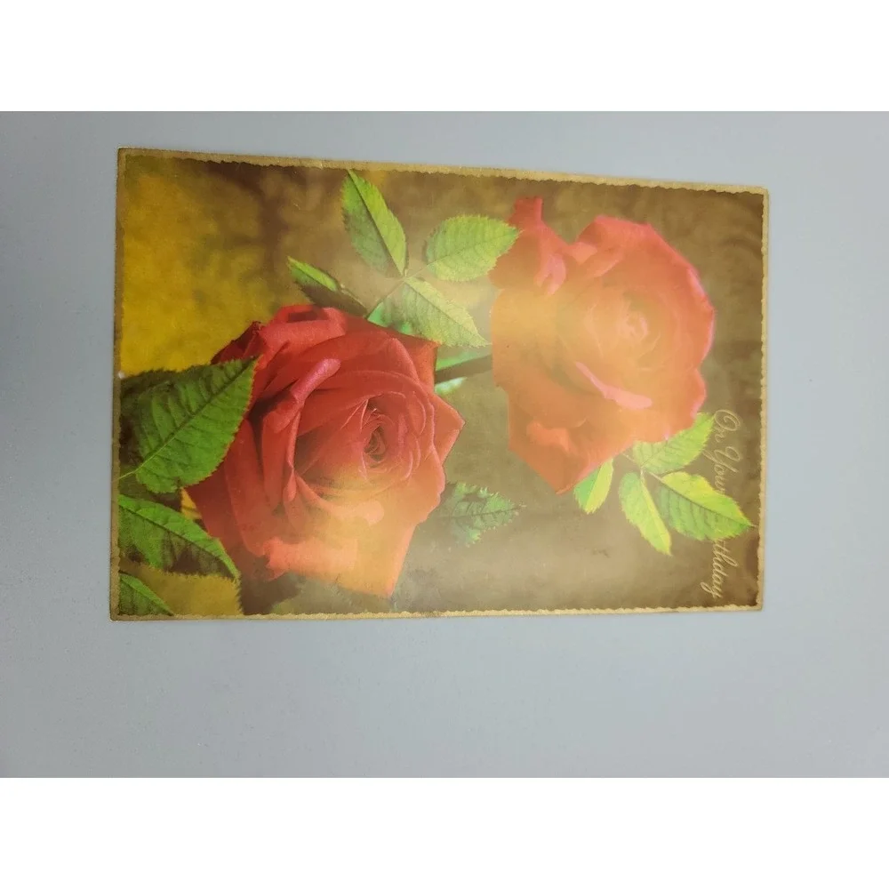 15 Old Vintage‎ Used Greeting Card Fronts for Crafts Mice Flowers Birthday